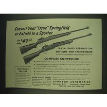 1948 Johnson Automatics Enfield and Sporter Conversion Ad