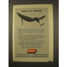 1956 America Fore Insurance Ad - Man at Peace
