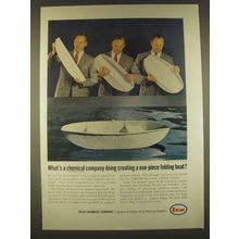 1963 Enjay Chemical Company Ad - One-Piece Folding Boat