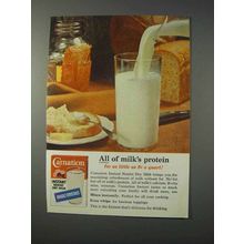 1963 Carnation Instant Milk Ad - All of Milk's Protein