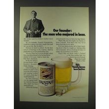 1970 Falstaff Beer Ad - Our Founder Majored in Beer