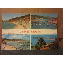 multiview, LYME REGIS, DORSET unused vintage postcard by Jarrold =
