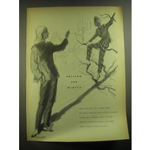 1945 Lord & Taylor Joset Walker Country-Ski Lodge Fashion Ad - de la Reguera