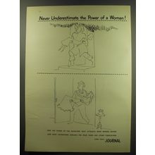 1949 Ladies' Home Journal Magazine Ad - Power of a Woman - Fireman