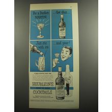 1952 Heublein's Extra Dry Martini Cocktail Ad - For a perfect Martini get this