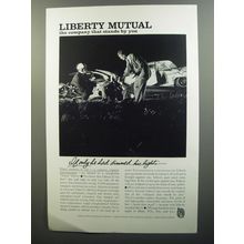 1962 Liberty Mutual Insurance Ad - If only he had dimmed his lights