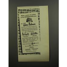 1953 The Hay-Adams Hotel Ad - Make a point of comfort on the Washington scene