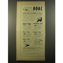 1954 BOAC British Overseas Airways Corporation Ad - Exclusively on BOAC
