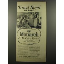 1954 BOAC British Overseas Airways Corporation Ad - Travel Royal Fly BOAC