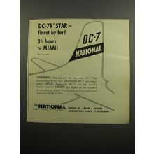 1955 National Airlines Ad - DC-7R Star - Finest by Far
