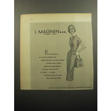 1957 I. Magnin Coatdress by Alper-Schwartz Ad - Petite and Pretty