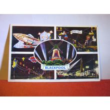 BLACKPOOL, LANCASHIRE. MULTIVIEW. used vintage postcard 1963 pm. Saidman Bros.#