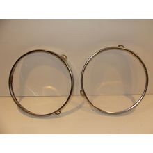 1951 JEEP HEADLIGHT RETAINING RINGS OEM WILLYS DODGE CHRYSLER PLYMOUTH 7" PAIR