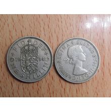 GB 1954 Elizabeth II English 1/- Shilling Coin