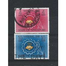 Singapore.1962 National Day set of 2.Fine Used.Jun25