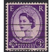 GB 1958 QE2 3d Lilac Wilding Wmk 179 SG 575 ( J204 )