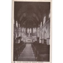 ED 350 RUGBY - ST MARIE'S CHURCH INTERIOR . RP POSTCARD