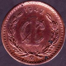 1942 Mexico 1 Centavo Coin