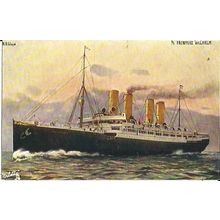 Norddeutscher Lloyd SS KRONPRINZ WILHELM Tuck Oilette Postcard (9124)
