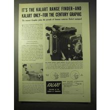 1950 Kalart Range Finder Ad - The Century Graphic