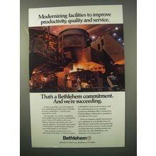 1981 Bethlehem Steel Ad - Modernizing Facilities