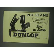 1949 Dunlop Boots Ad - No seams