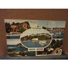 PICTURESQUE SOUTH DEVON. multiview used postcard 1970s pm PLC2011 #