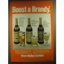 1974 Hiram Walker Cordials Ad - Boost a Brandy