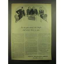 1945 ABC American Broadcasting Company Ad - So we put away our bugle