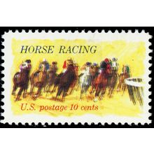 1528, Color Shift Freak Error Mint NH 10¢ Horse Racing - Stuart Katz
