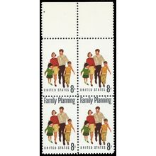 1455, Mint NH 8¢ "Family Planning" Missing Block Freak Error * Stuart Katz