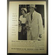 1954 B. Altman Fashion Ad - Haspel Orlon-and-cotton suit