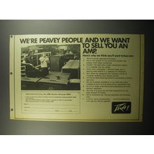 1974 Peavey Amps Ad - We're Peavey people and we want to sell you an amp