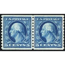 458, Used 5¢ SUPERB Coil Pair PSE Graded 98 Certificate * Stuart Katz