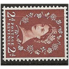 1960 SG613ab 2d Red-Brown Crowns Phosphor Wmk Sideways Mounted Mint. . .