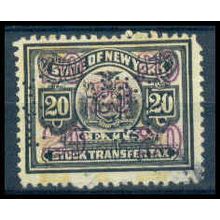 Used Revenue 20c N.Y. Stock Transfer Fine WA2791
