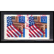Used 2915Av 32c U.S. Flag Over Porch Very Fine CNP Left 78777 11x10 PA1783