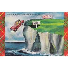 The John O Groats Road Ends Here Comic Disaster Postcard