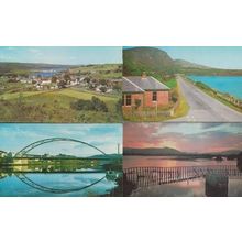 The Mound Jumping Salmon Sunset Loch Shin Aerial Sutherland 4x 1970s Postcard