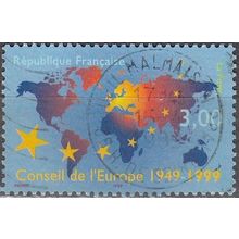 France 1999 Michel 3370 O Cote (2008) 1.00 € Conseil de l'Europe Cachet rond