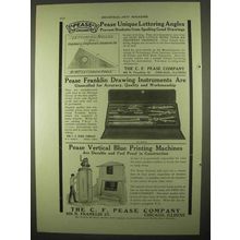 1922 Pease Ad - Lettering Angles; Drawing Instruments