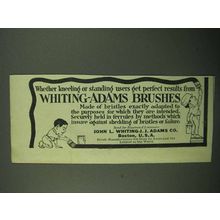 1922 Whiting-Adams Brushes Ad - Kneeling or Standing