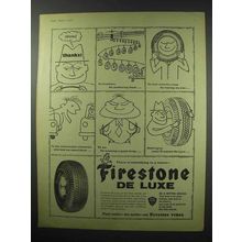 1960 Firestone De Luxe Tires Ad - Thinks Thanks!