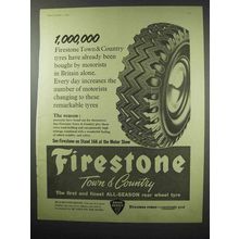 1960 Firestone Town & Country Tires Tyres Ad