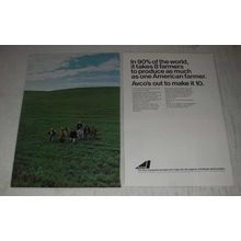 1967 Avco New Idea Division's Uni-System Harvesters Ad - 90% Of The World
