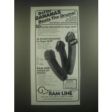 1986 Ram-Line Banana Ammunition Magazines Ad - Better Bananas beats the drums