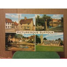 multiview, Picturesque Suffolk county. unused postcard by J. Salmon #