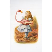 The Flamingo Diz Wallis Alice In Wonderland Lewis Carroll Book Postcard
