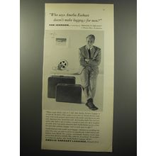 1955 Amelia Earhart luggage Advertisement - Van Johnson