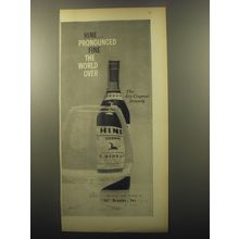 1959 Hine Cognac Advertisement - Hine.. pronounced fine the world over